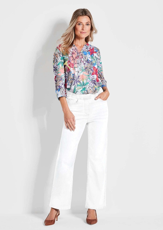 GOLDNER Stretch-Jeans »Kurzgröße Bequeme Jeanshose VERA« runde Eingriffstaschen