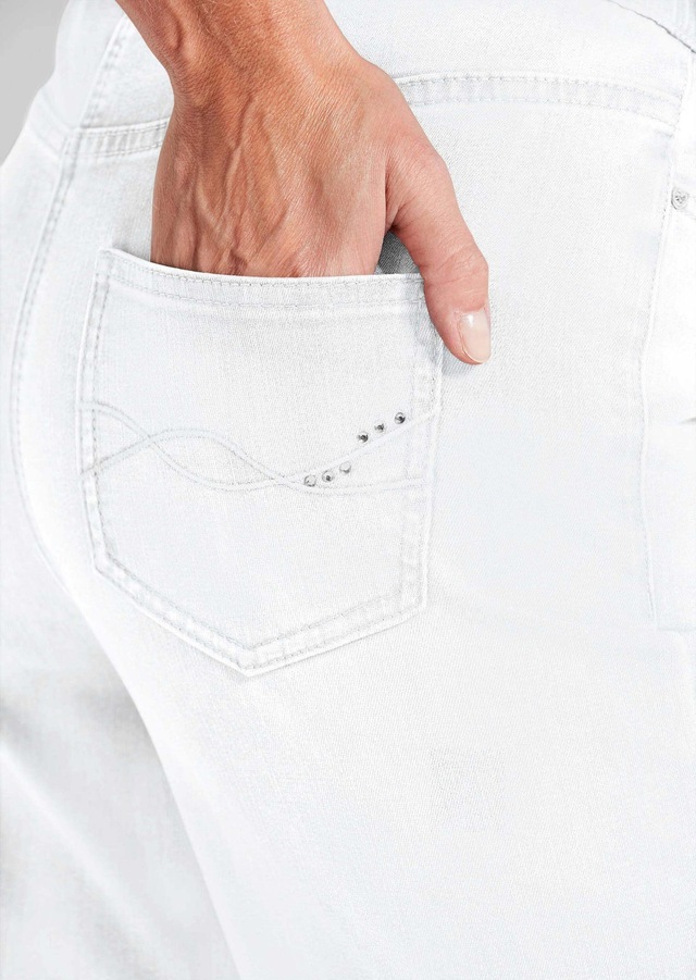 GOLDNER Stretch-Jeans »Kurzgröße Bequeme Jeanshose VERA« runde Eingriffstaschen
