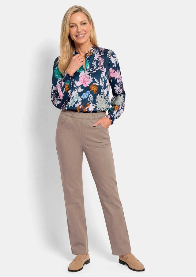 GOLDNER Stretch-Jeans »Kurzgröße Bequeme Jeanshose VERA« runde Eingriffstaschen