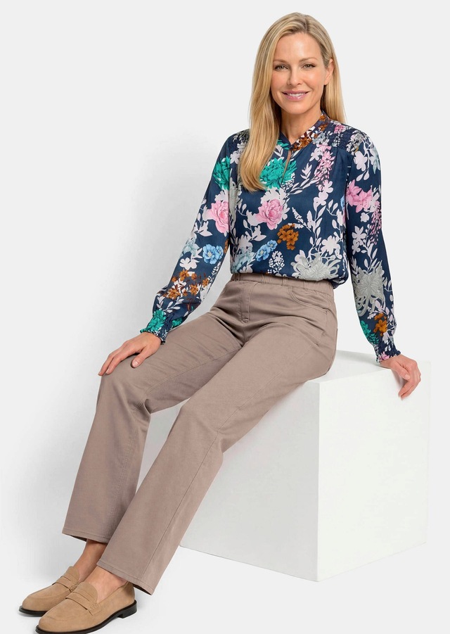 GOLDNER Stretch-Jeans »Kurzgröße Bequeme Jeanshose VERA« runde Eingriffstaschen