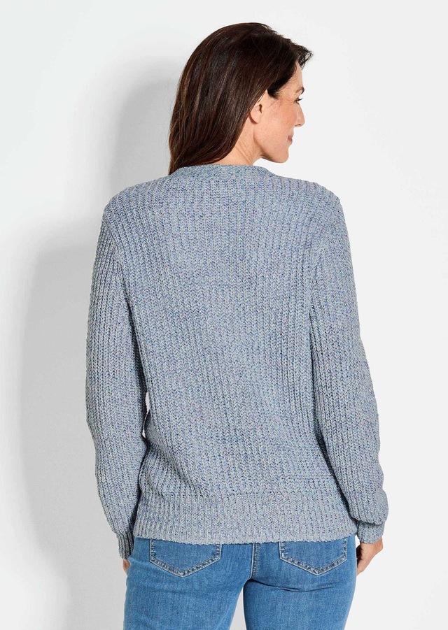 GOLDNER Strickjacke »Kurzgröße Langarm Strickjacke mit V-Ausschnitt« Knopfleiste