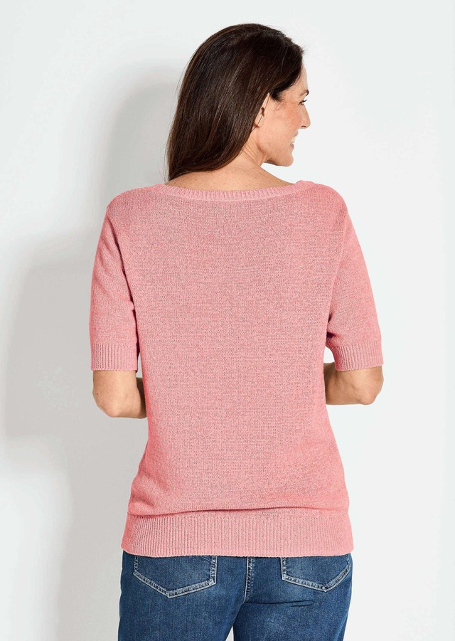 GOLDNER Rundhalspullover »Pullover« Rippenbündchen