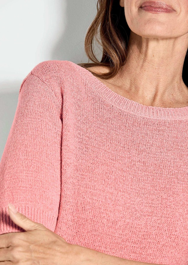 GOLDNER Rundhalspullover »Pullover« Rippenbündchen