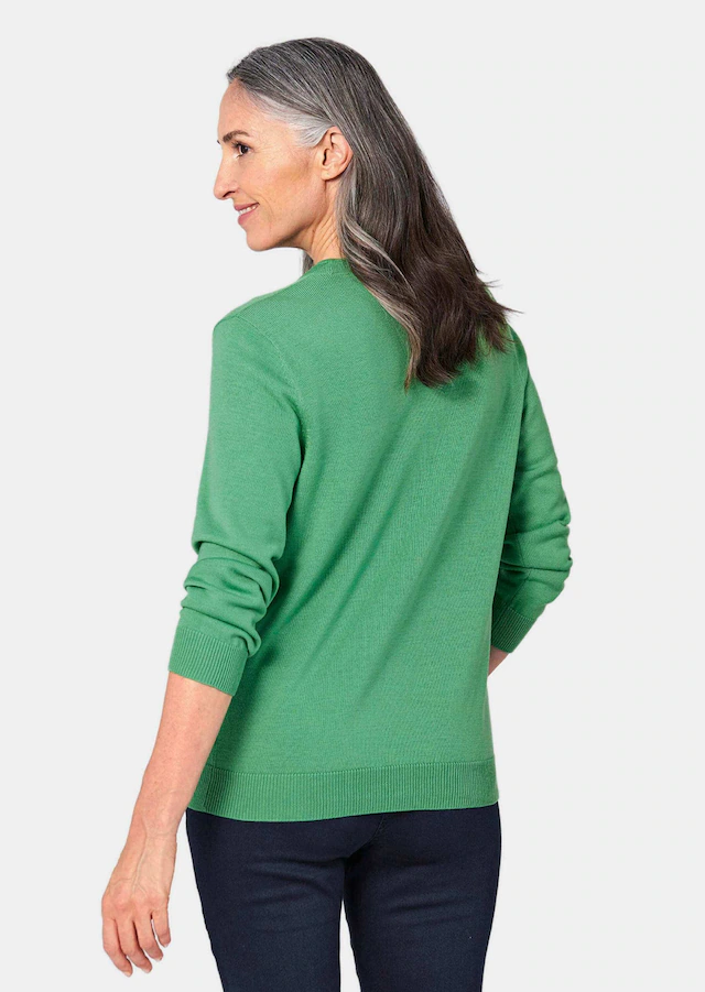 GOLDNER Strickjacke »Uni Merino-Cardigan Langarm« Reine Merinowolle