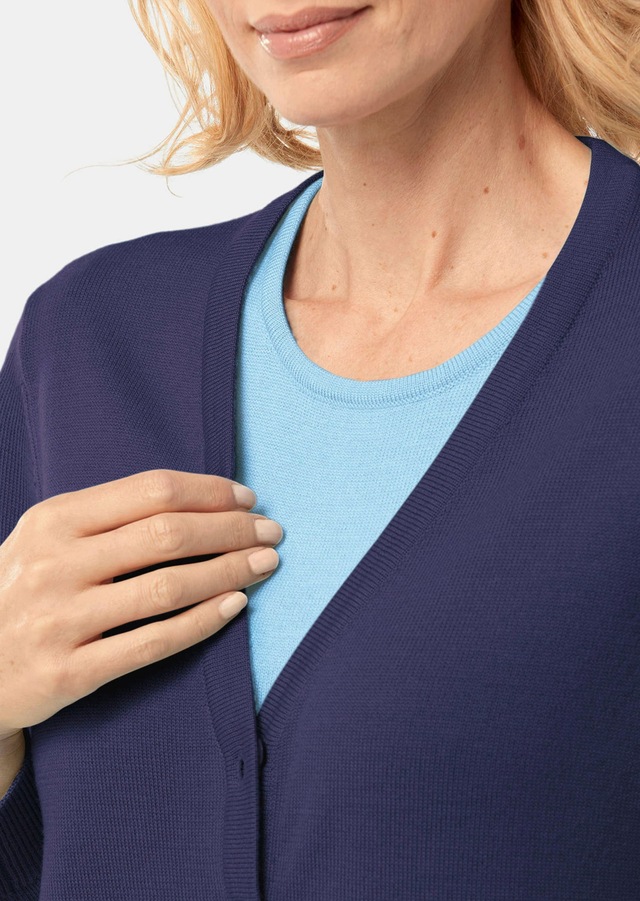 GOLDNER Strickjacke »Uni Merino-Cardigan Langarm« Reine Merinowolle