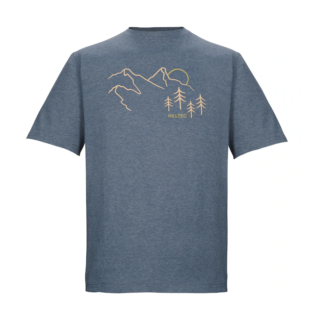 Killtec T-Shirt »KOS 78 MN TSHRT« Herren T-Shirt von killtec, Melange-Optik, Bergprint, vielseitig.