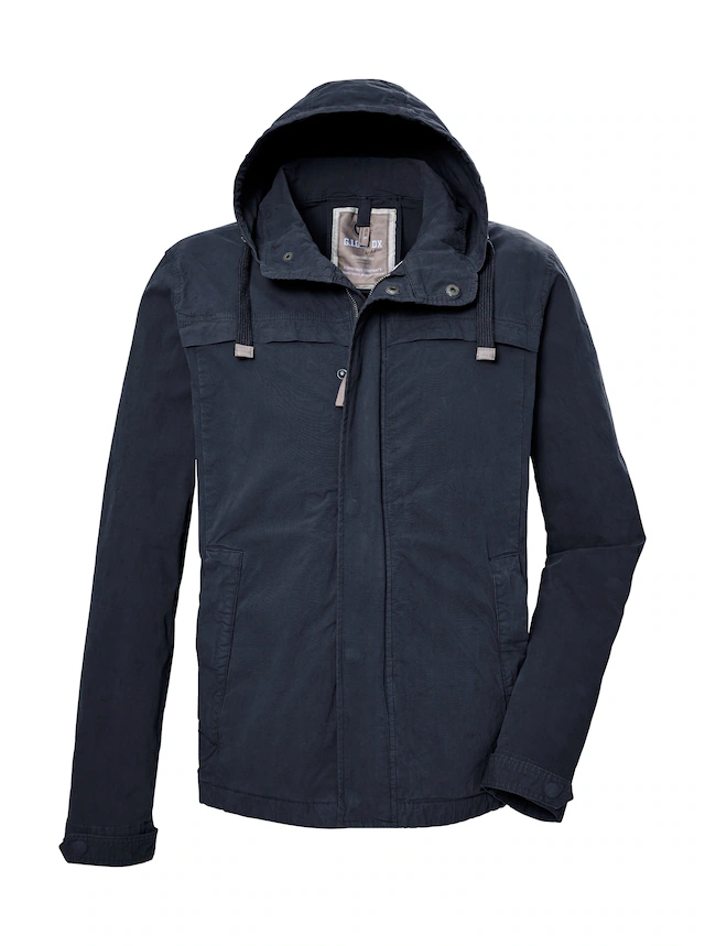 G.I.G.A. DX by killtec Funktionsjacke »GS 16 MN JCKT GOTS« Bio-Baumwolle, Peach Finish, verstellbare Ärmel, regulierbare Kapuze