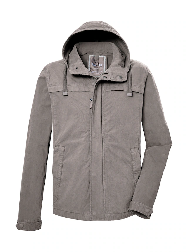 G.I.G.A. DX by killtec Funktionsjacke »GS 16 MN JCKT GOTS« Bio-Baumwolle, Peach Finish, verstellbare Ärmel, regulierbare Kapuze
