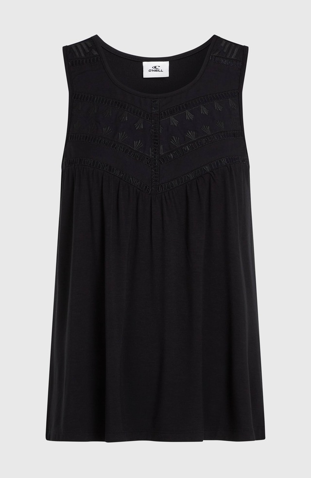 O'Neill Tanktop »ESSENTIALS TOKEENA TANKTOP« mit bestickten Einsätzen am U-Ausschnitt, normale Passform