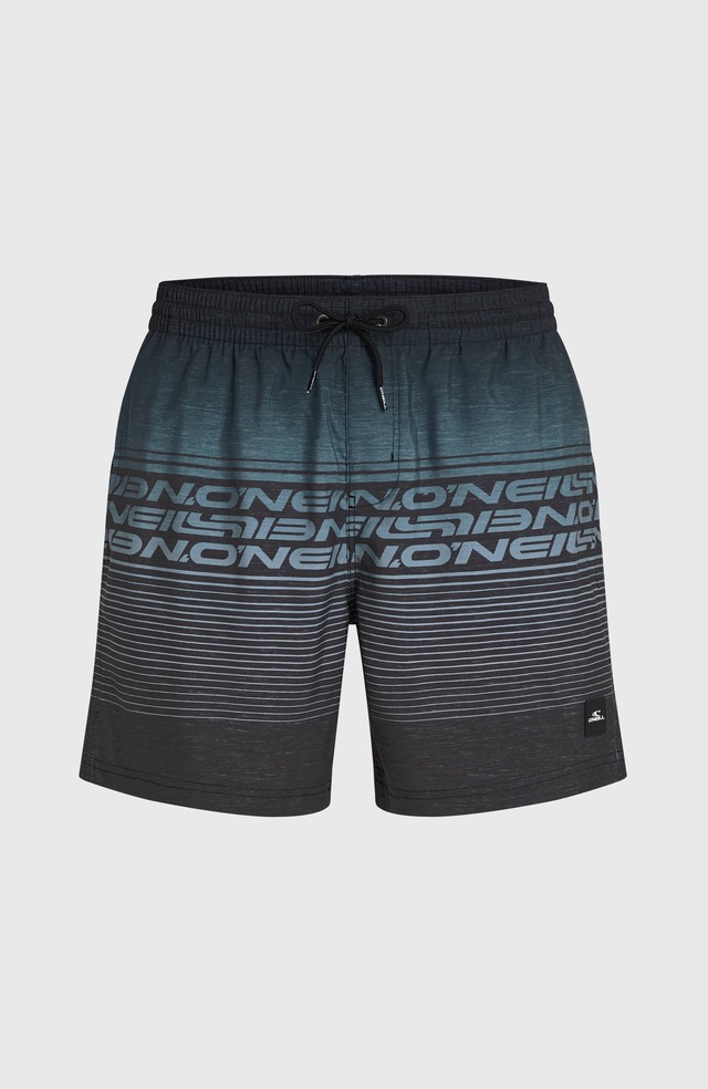 O'Neill Badeshorts »O'NEILL LOGO STRIPE 16'' SWIMSHORTS« mit Seiten- und Gesäßtaschen, superschnell trocknend, aus Polyester