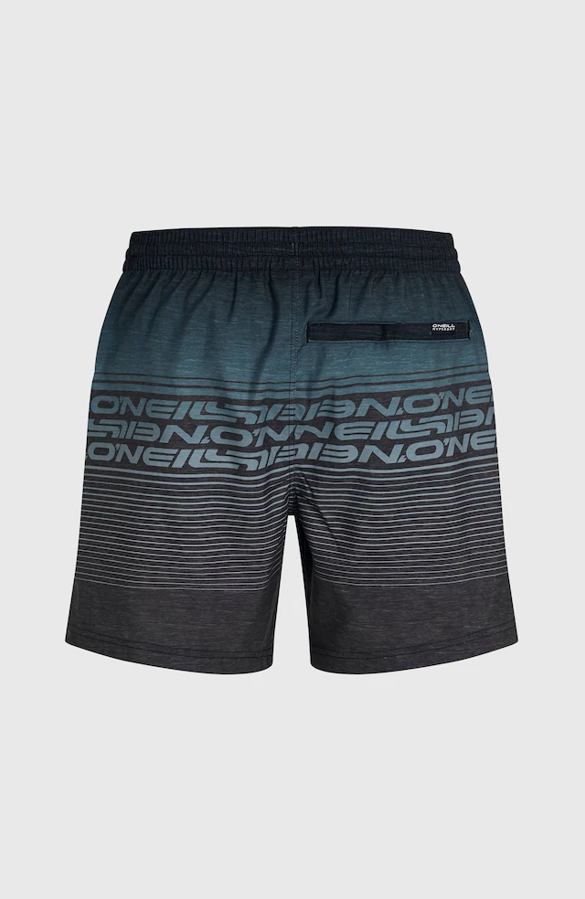 O'Neill Badeshorts »O'NEILL LOGO STRIPE 16'' SWIMSHORTS« mit Seiten- und Gesäßtaschen, superschnell trocknend, aus Polyester