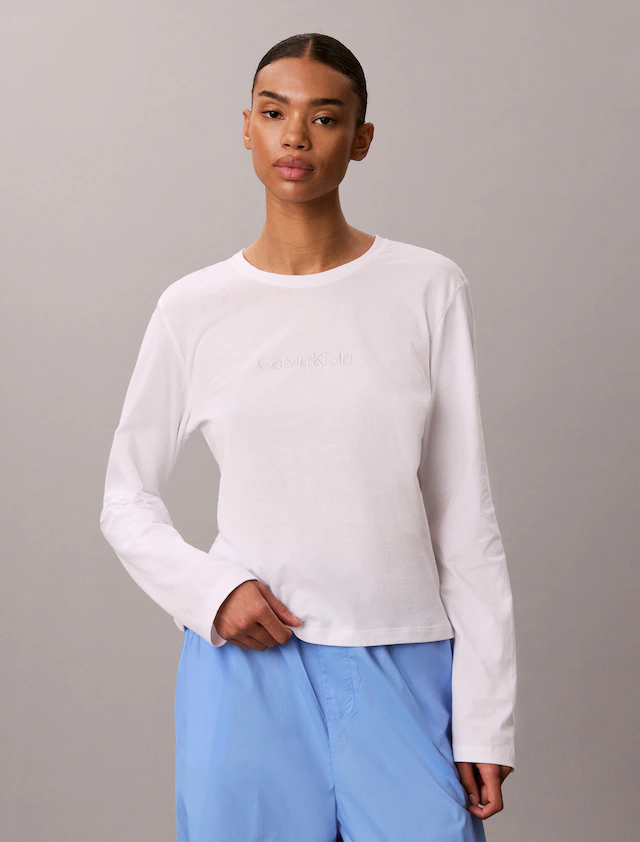 Calvin Klein Underwear Schlafanzug »LS PANT SET« Normale Passform mit Rundhalsausschnitt