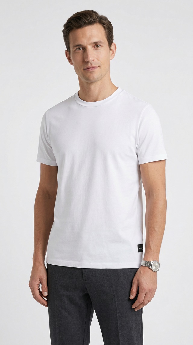 Replay T-Shirt Baumwoll-Mix, Rundhalsform