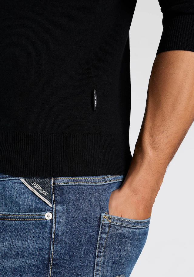 Replay Strickpullover mit Kaschmir-Anteil, Rundhals