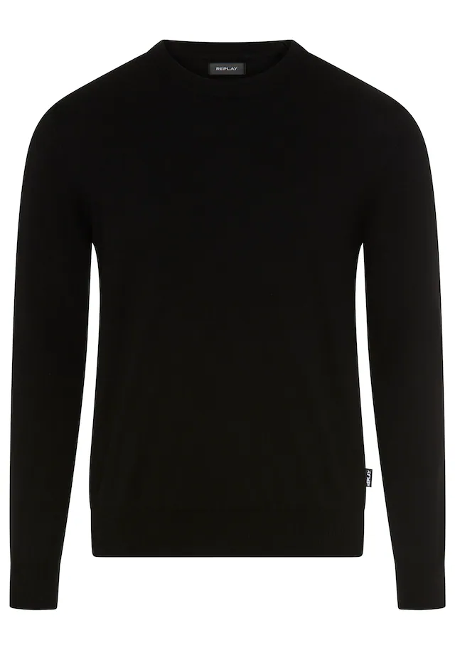 Replay Strickpullover mit Kaschmir-Anteil, Rundhals