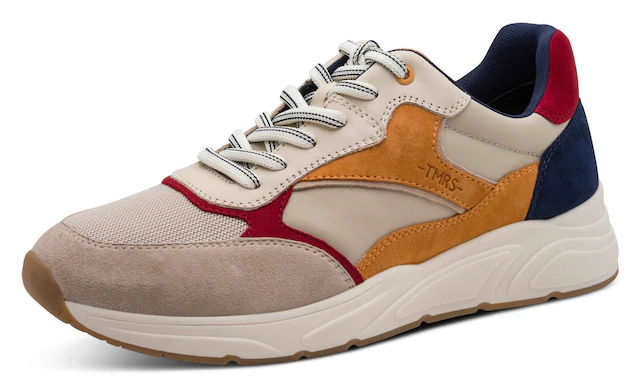Tamaris Sneaker Freizeitschuh, Schnürschuh mit modischen Kontrastbesätzen, für Herren
