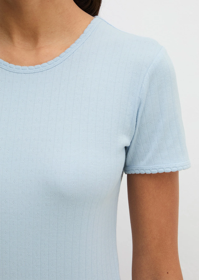 Marc O'Polo Kurzarmshirt »Mix N Match Airy Cotton Rib« mit Rundhalsausschnitt