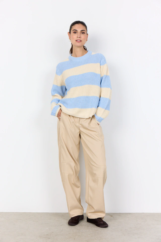 soyaconcept Strickpullover »SC-REMONE STRIPE 38« aus Baumwollmischung, Regular Fit, gestreifte Optik, pflegeleicht