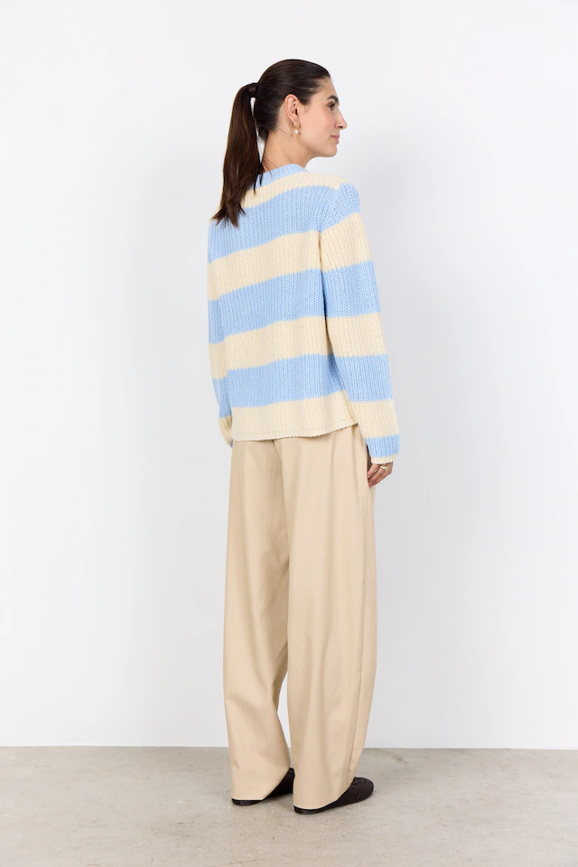 soyaconcept Strickpullover »SC-REMONE STRIPE 38« aus Baumwollmischung, Regular Fit, gestreifte Optik, pflegeleicht