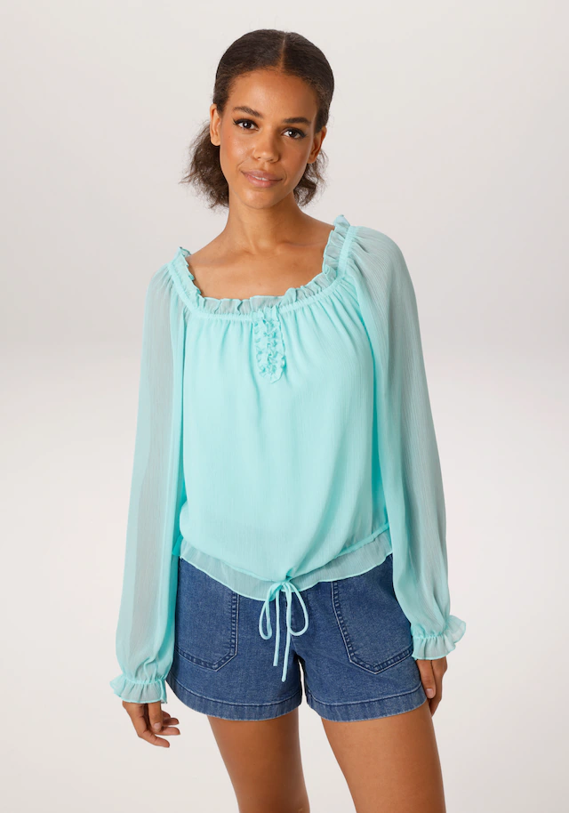 Aniston CASUAL Schlupfbluse aus strukturiertem Chiffon