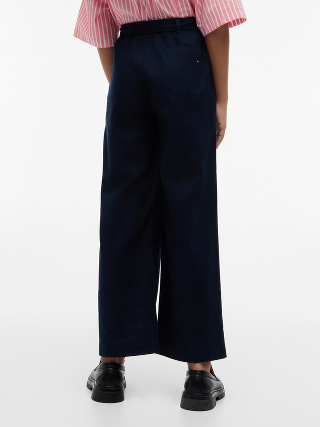 Tommy Hilfiger Bundfaltenhose »PLEATED LINEN PANT BELT« Kinder bis 16 Jahre, Leinen-Mix, mit Gürtel