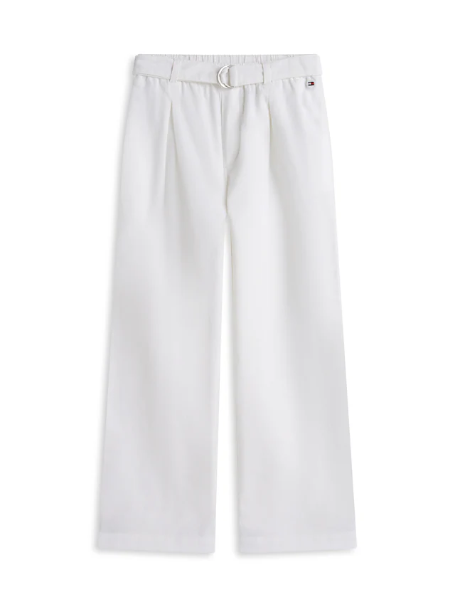 Tommy Hilfiger Bundfaltenhose »PLEATED LINEN PANT BELT« Kinder bis 16 Jahre, Leinen-Mix, mit Gürtel