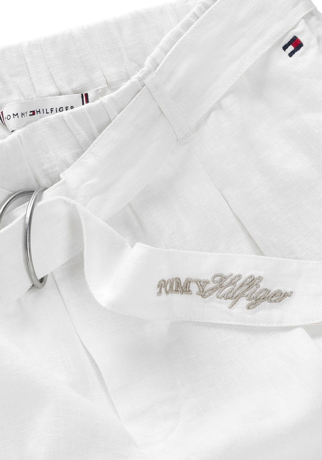 Tommy Hilfiger Bundfaltenhose »PLEATED LINEN PANT BELT« Kinder bis 16 Jahre, Leinen-Mix, mit Gürtel