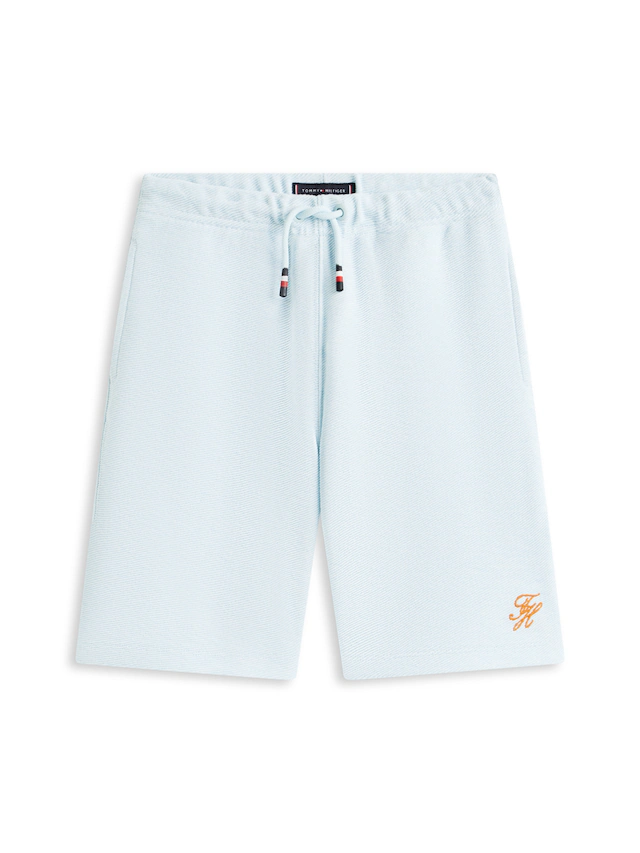 Tommy Hilfiger Shorts »TH SCRIPT JERSEY TWILL SHORT« Kinder bis 16 Jahre, weites Bein