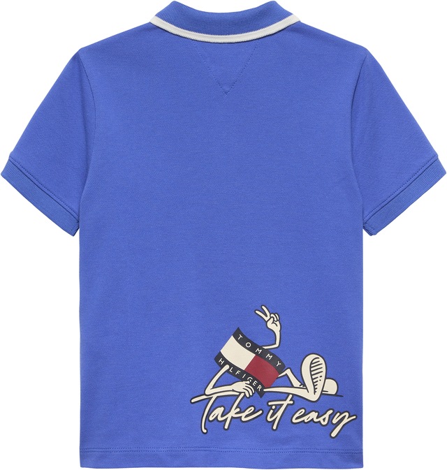 Tommy Hilfiger Poloshirt »LB TAKE IT EASY GRAPHIC POLO SHORT SLEEVE« Kinder bis 16 Jahre, Backprint, regular fit