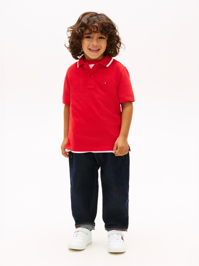 Tommy Hilfiger Poloshirt »LB TAKE IT EASY GRAPHIC POLO SHORT SLEEVE« Kinder bis 16 Jahre, Backprint, regular fit