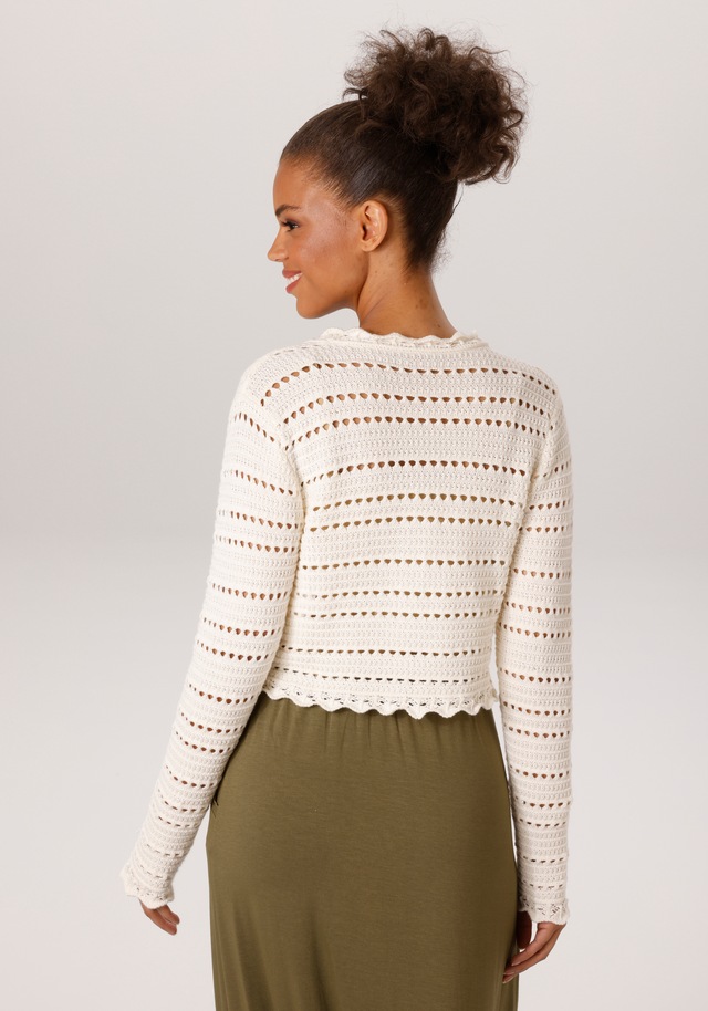 Aniston CASUAL Strickjacke im trendigen Ajour-Muster-Mix