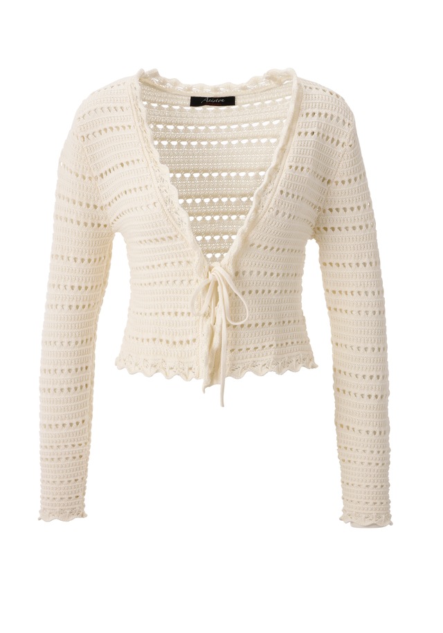 Aniston CASUAL Strickjacke im trendigen Ajour-Muster-Mix