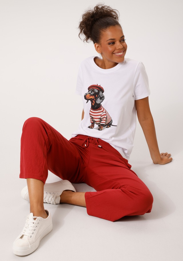 Aniston CASUAL T-Shirt mit Dackel oder Mops bedruckt - du hast die Wahl