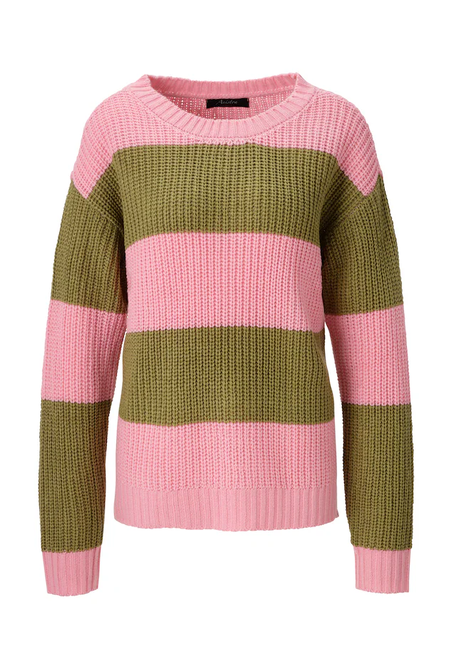 Aniston CASUAL Strickpullover im Colorblocking mit breiten Streifen
