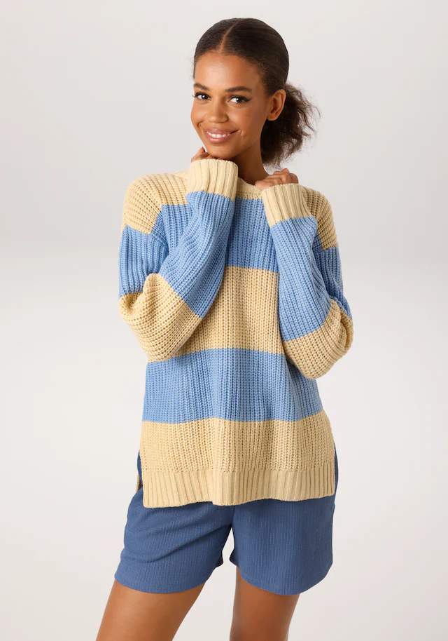 Aniston CASUAL Strickpullover im Colorblocking mit breiten Streifen
