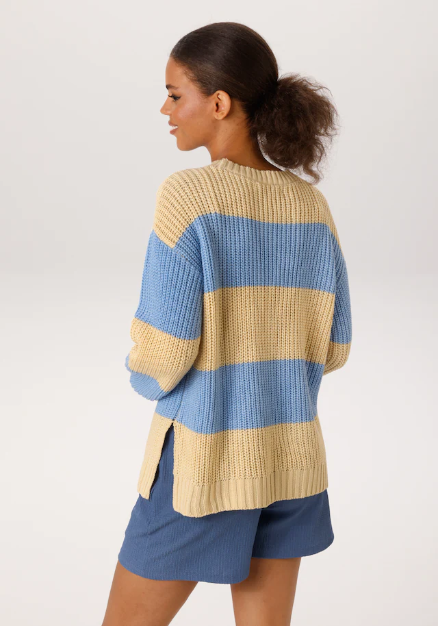 Aniston CASUAL Strickpullover im Colorblocking mit breiten Streifen
