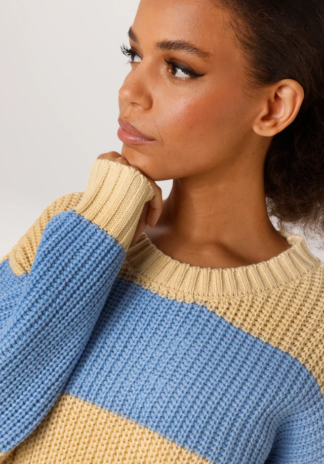 Aniston CASUAL Strickpullover im Colorblocking mit breiten Streifen