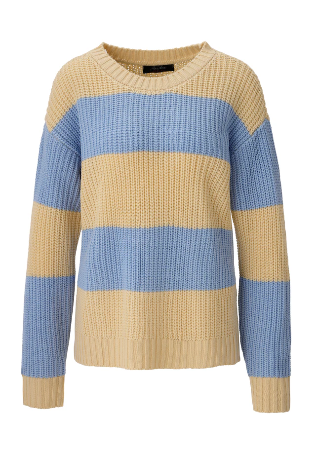Aniston CASUAL Strickpullover im Colorblocking mit breiten Streifen
