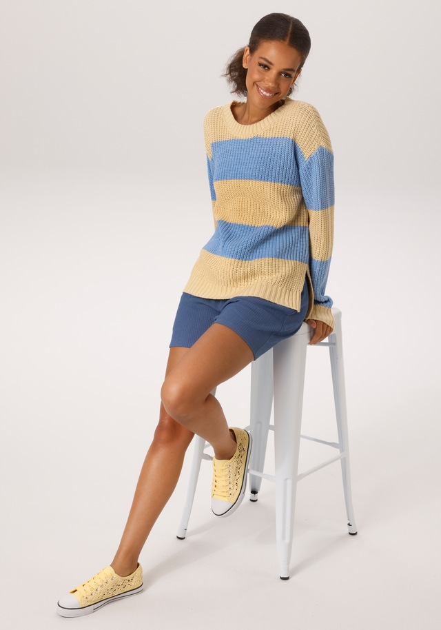 Aniston CASUAL Strickpullover im Colorblocking mit breiten Streifen