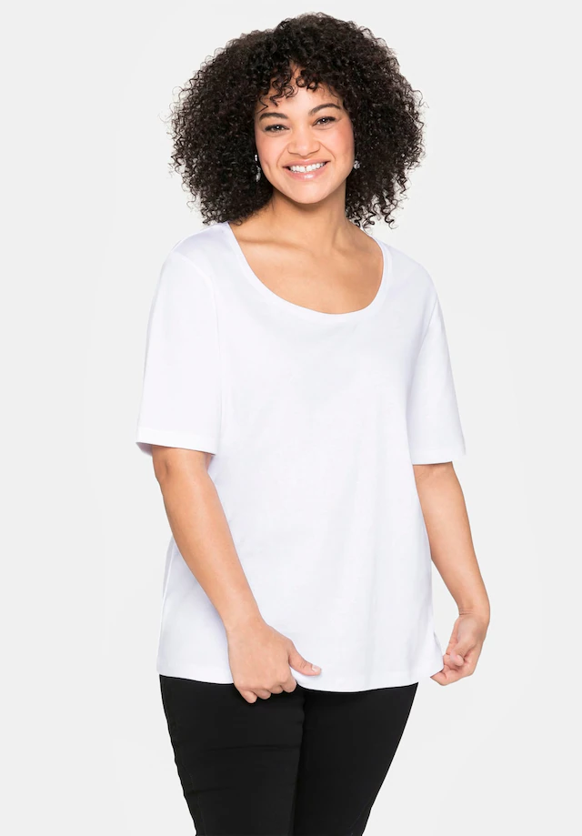 Sheego Kurzarmshirt »T-Shirt« 1 Stk.