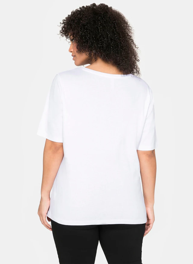 Sheego Kurzarmshirt »T-Shirt« 1 Stk.