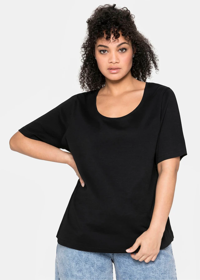 Sheego Kurzarmshirt »T-Shirt« 1 Stk.