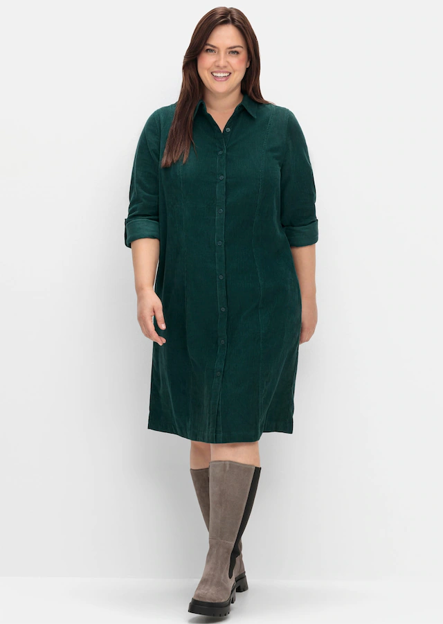 Sheego Blusenkleid »Cord-Kleid«