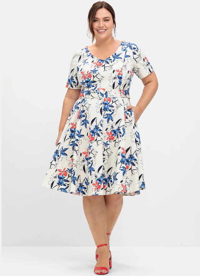 Sheego Cocktailkleid »Abendkleid« Nahttasche