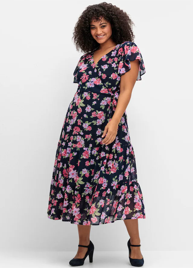 sheego by Joe Browns Chiffonkleid »Chiffonkleid«