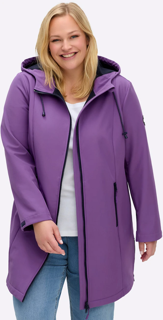 Sheego Softshelljacke mit Kapuze