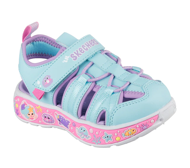 Skechers Sandale »PLAY SCENE SPLASH« Badeschuh mit bunter Sohle, Größenschablone zum Download