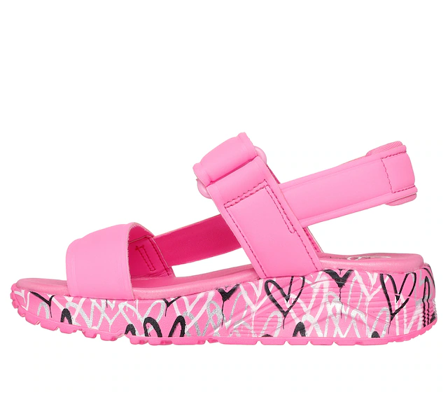 Skechers Sandale »UNO LITE SANDAL-SUNNY LOVE« Sommerschuh, Klettschuh mit Plateau, Größenschablone zum Download