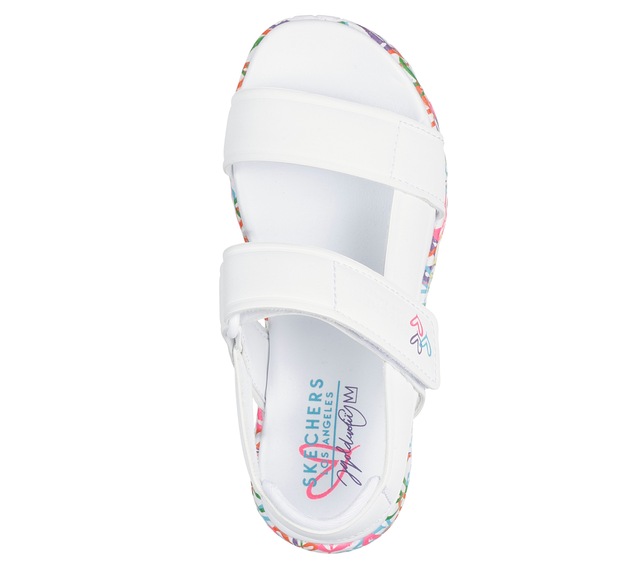 Skechers Sandale »UNO LITE SANDAL-SUNNY LOVE« Sommerschuh, Klettschuh mit Plateau, Größenschablone zum Download