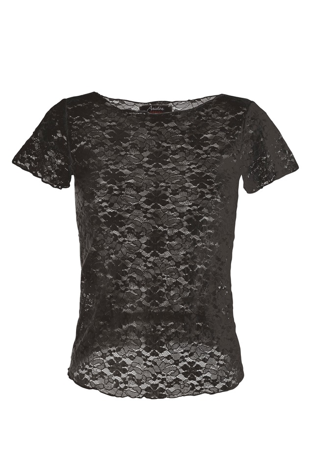 Aniston CASUAL T-Shirt aus floraler Häkelspitze